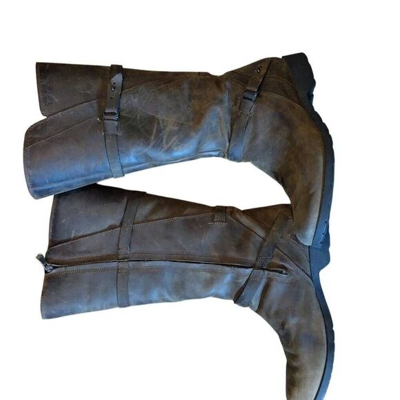 Teva De La Vina Boots Women's Size 9 Brown Waterproof Leather Buckle Tall Riding - Picture 9 of 16